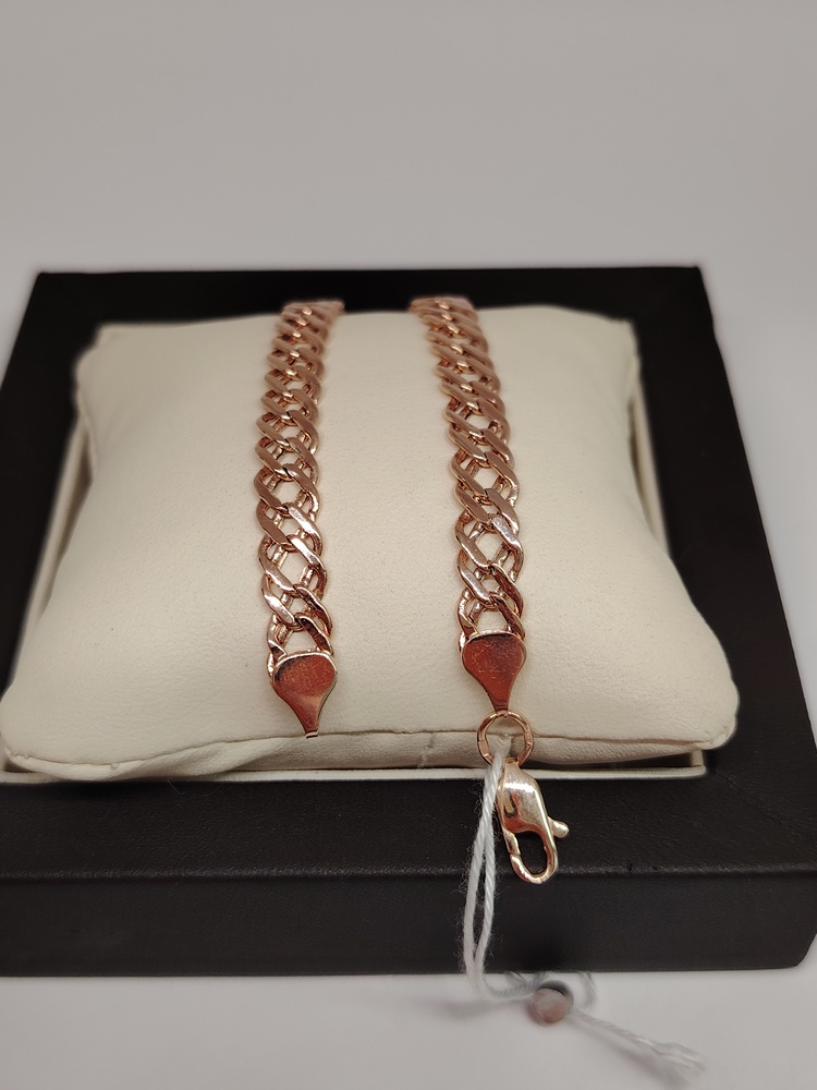 БРАСЛЕТ ПУСТОТЕЛЫЙ Ромб двойной Au 585