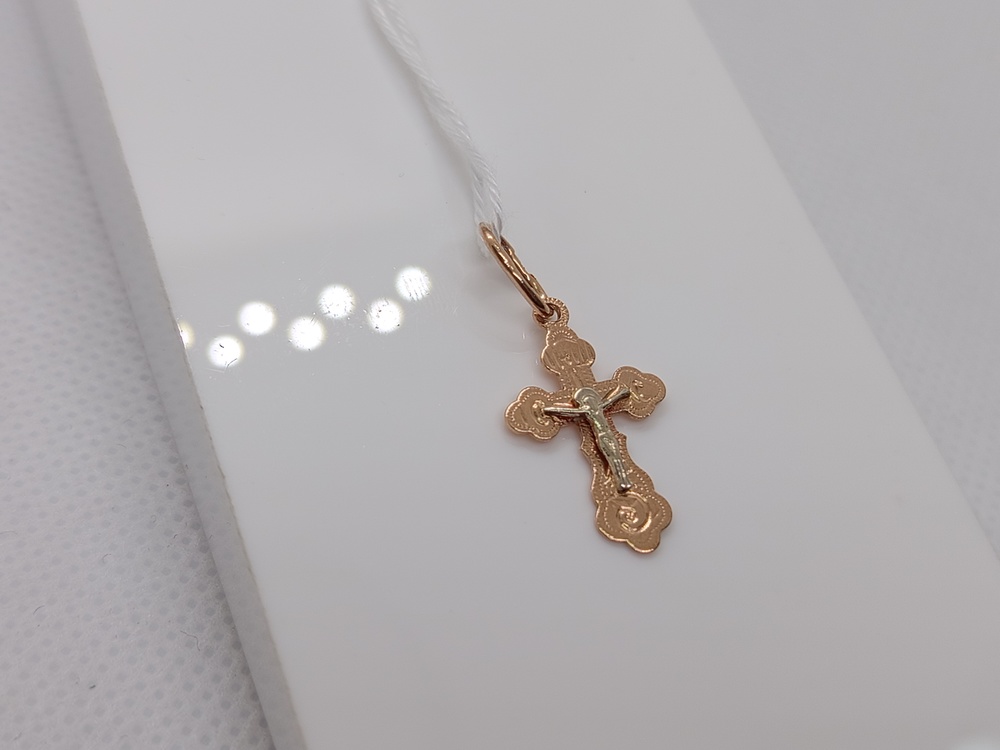 ПОДКБК585 ПОДВЕСКА КРЕСТ БЕЗ КАМНЯ (Au 585)