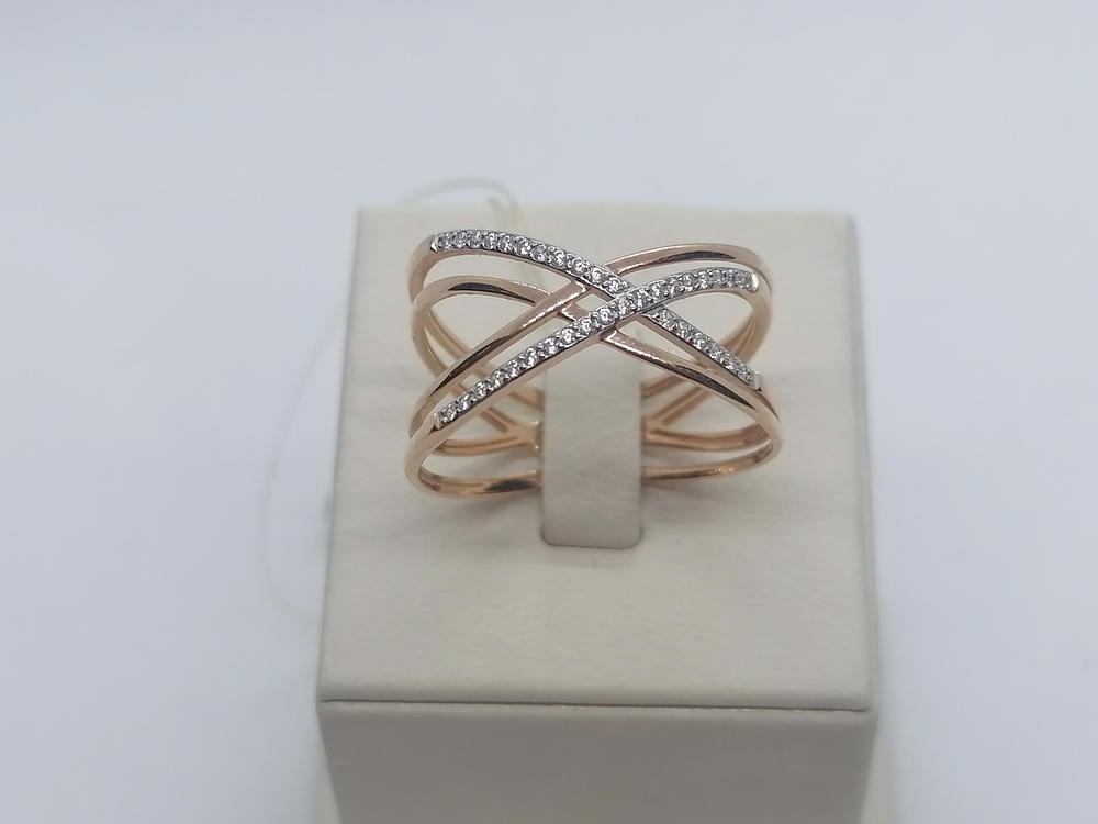 КОЛЬЦО С КАМНЯМИ (Au 585)