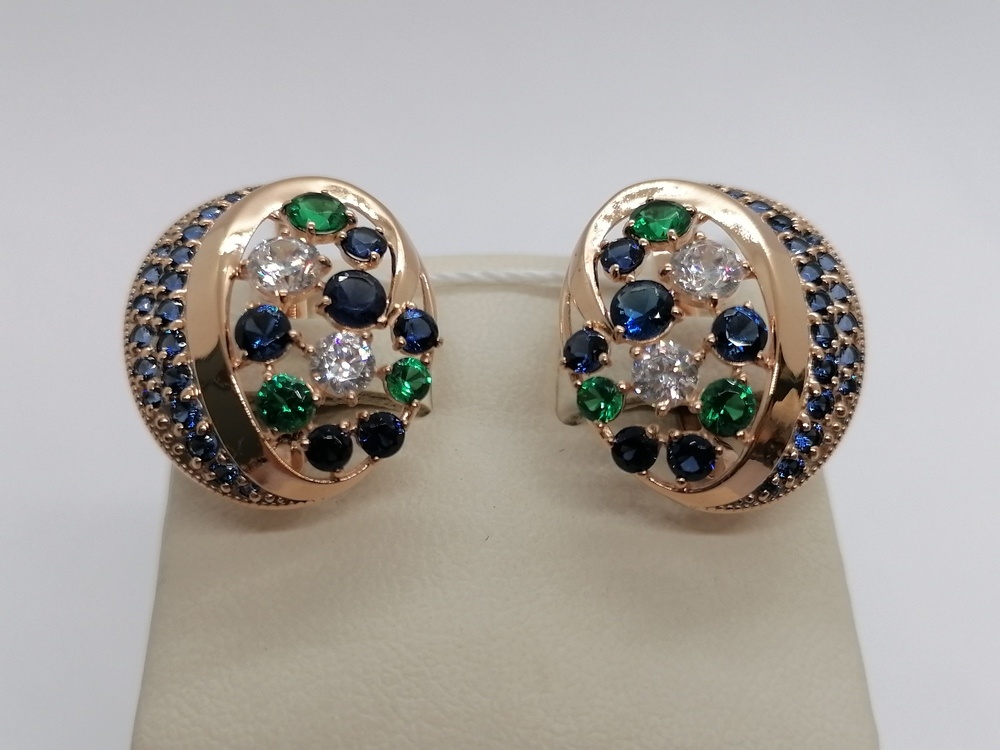 СЕРЬГИ С КАМНЯМИ (Au 585)