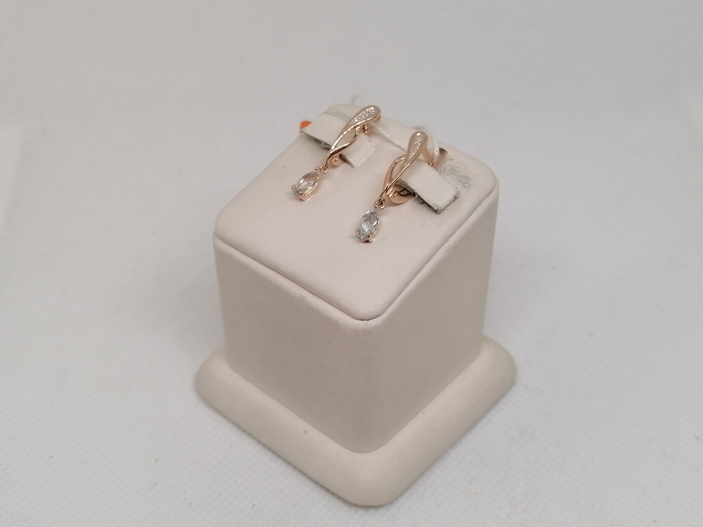 СКМИ585 СЕРЬГИ С КАМНЯМИ (Au 585)