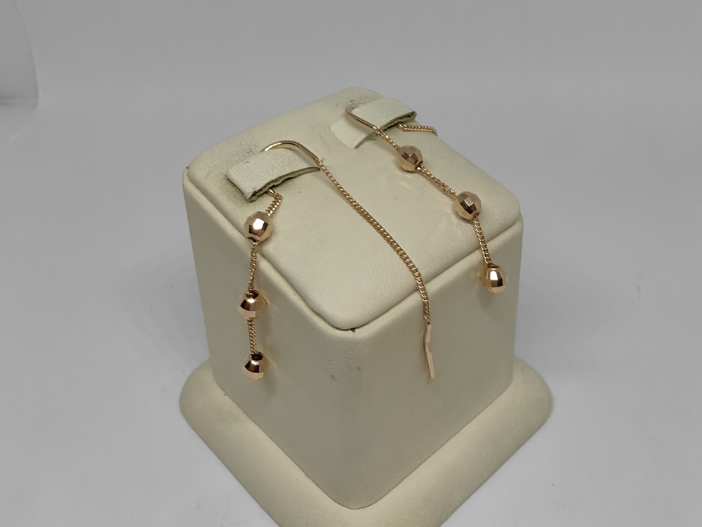 СЕРЬГИ ПРОДЕВКИ без камня (Au 585)