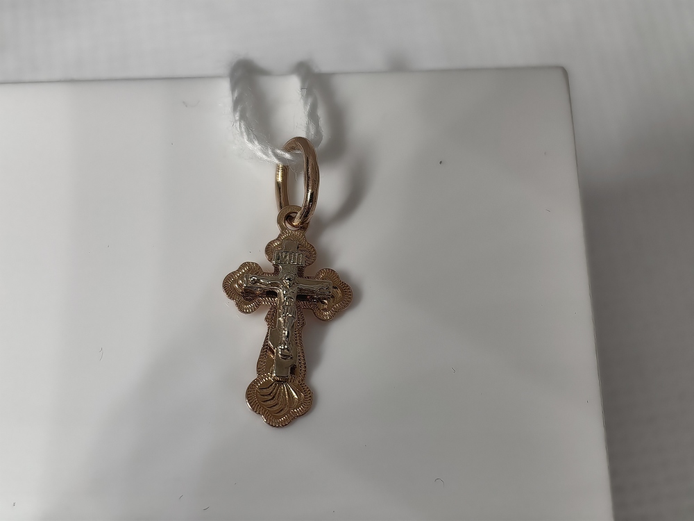ПОДВЕСКА КРЕСТ БЕЗ КАМНЯ (Au 585)