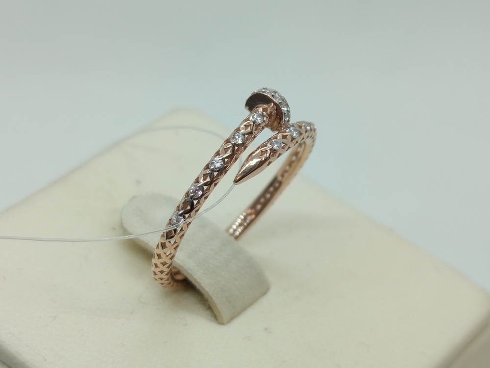 КОЛЬЦО С КАМНЯМИ (Au 585)