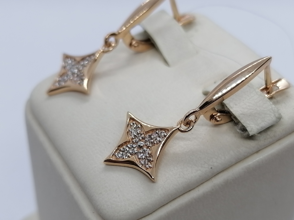 СЕРЬГИ С КАМНЯМИ (Au 585)