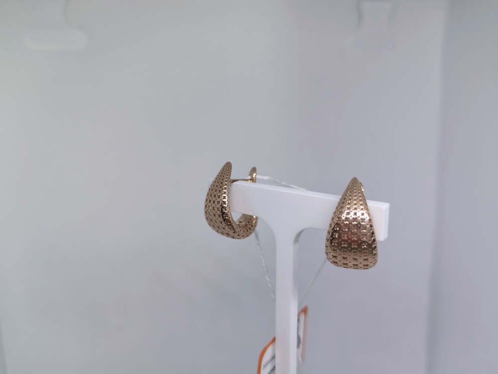 СБКМ585 СЕРЬГИ БЕЗ КАМНЯ (Au 585)