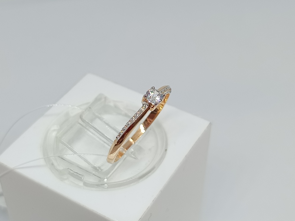 КОЛЬЦО С КАМНЯМИ (Au 585)