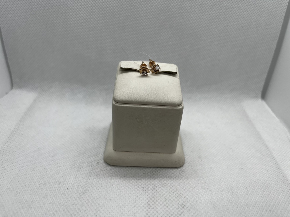 СЕРЬГИ ПУСЕТЫ с камнем (Au 585)