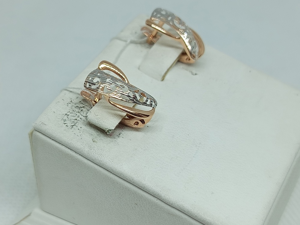 СБКМ585 СЕРЬГИ БЕЗ КАМНЯ (Au 585)