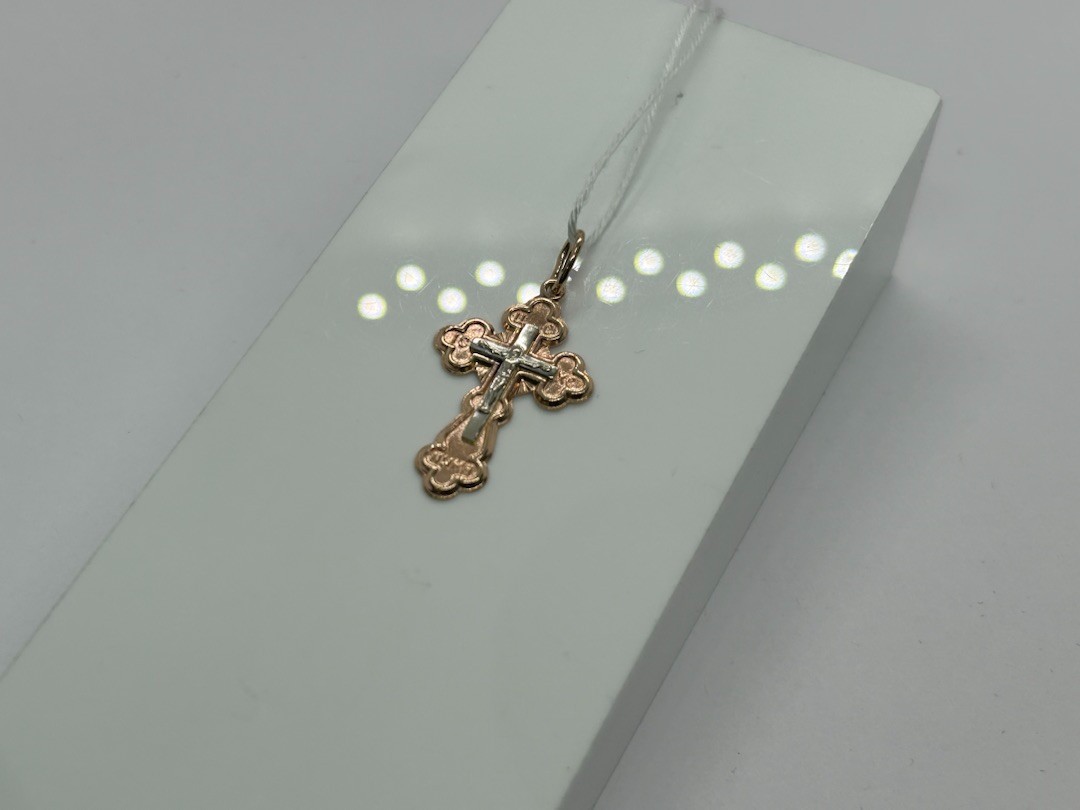 ПОДКБК585 ПОДВЕСКА КРЕСТ БЕЗ КАМНЯ (Au 585)