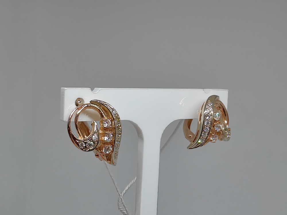 СКМИ585 СЕРЬГИ С КАМНЯМИ (Au 585)