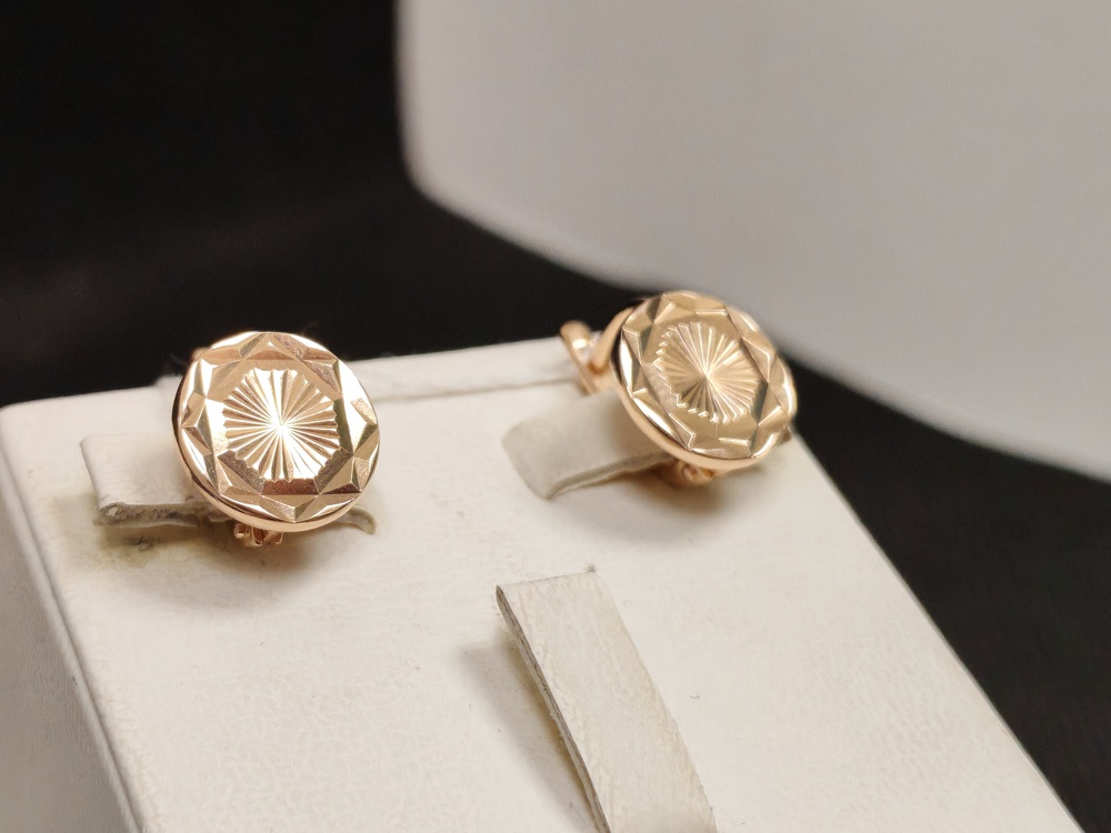 СБКМ585 СЕРЬГИ БЕЗ КАМНЯ (Au 585)