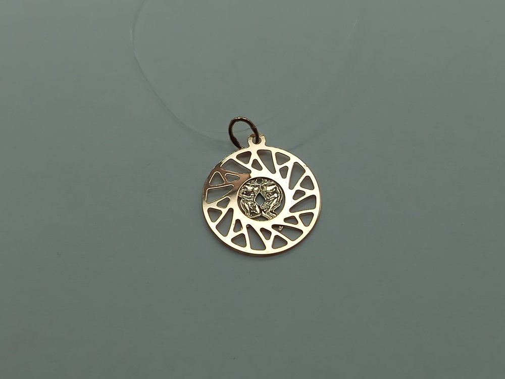 ПОДВЕСКА ЗНАК ЗОДИАКА БЛИЗНЕЦЫ (Au 585)