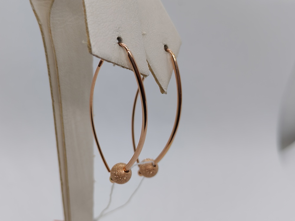 СБКМ585 СЕРЬГИ БЕЗ КАМНЯ (Au 585)