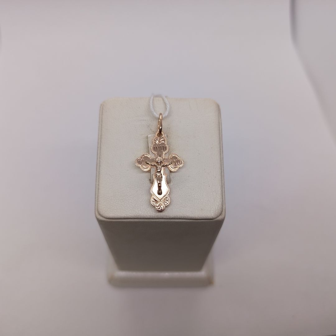 ПОДВЕСКА КРЕСТ БЕЗ КАМНЯ (Au 585)