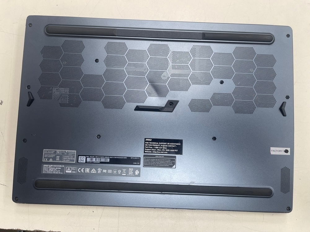 Ноутбук MSI Stealth 15M; Intel Core I7-11375H, GeForce RTX 3060, 16 Гб, 250 Гб, Нет