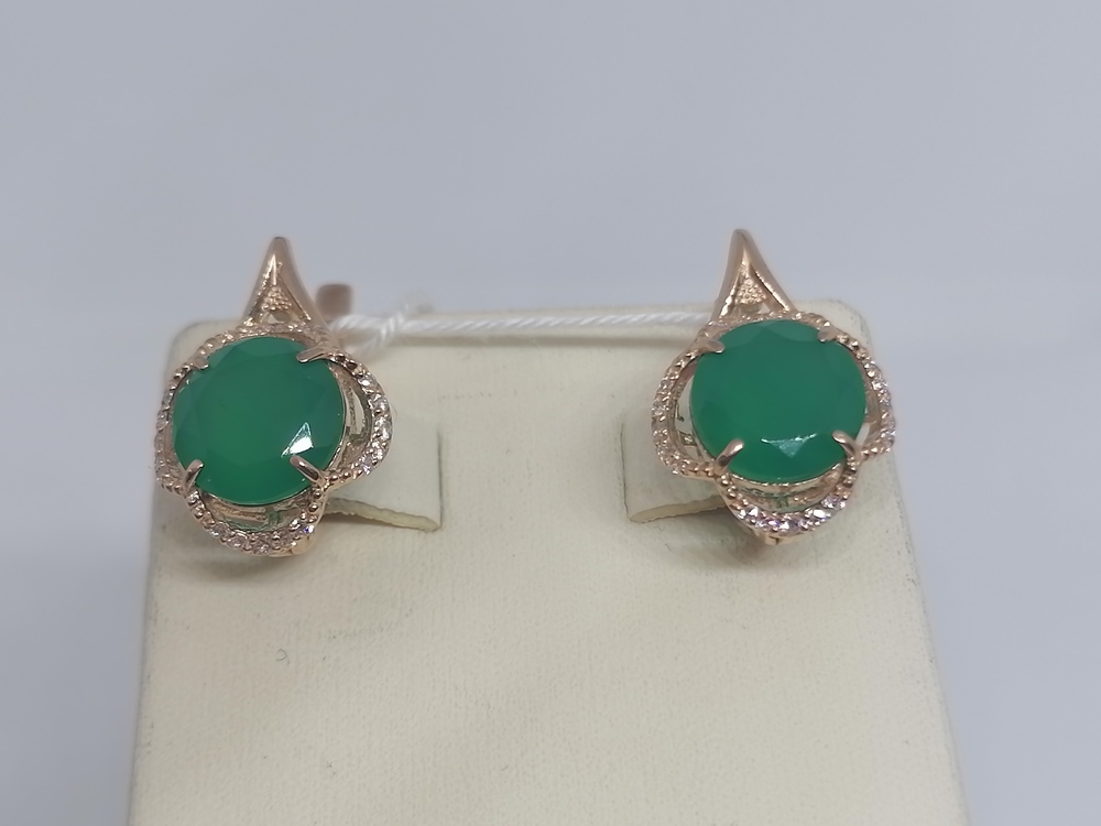 СКМИ585 СЕРЬГИ С КАМНЯМИ (Au 585)