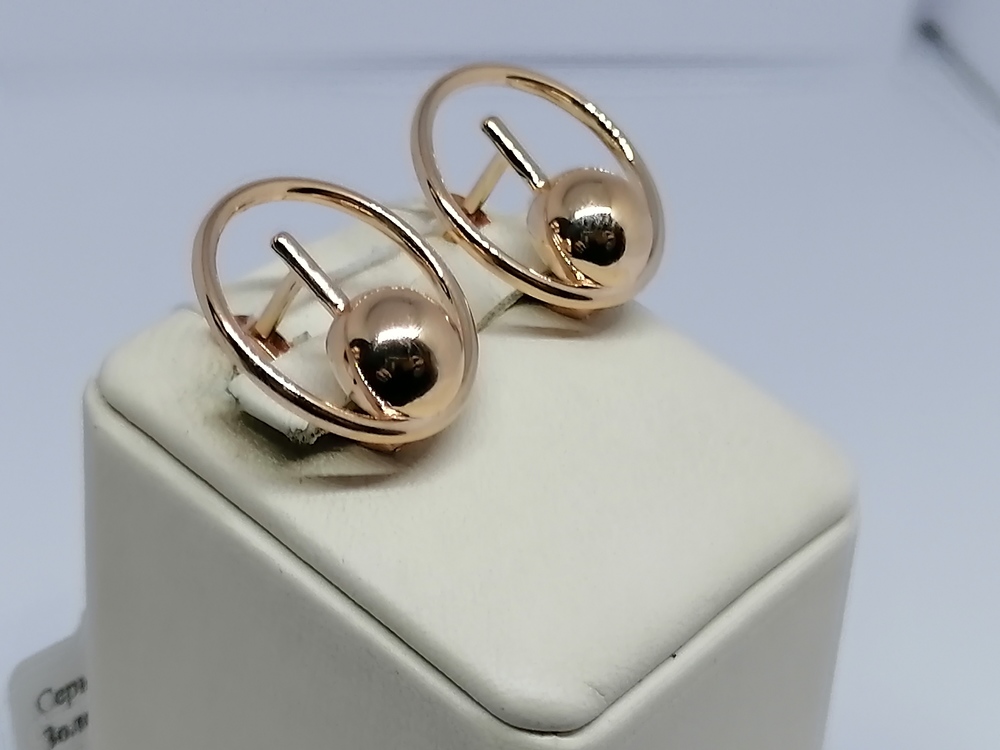 СЕРЬГИ БЕЗ КАМНЯ (Au 585)