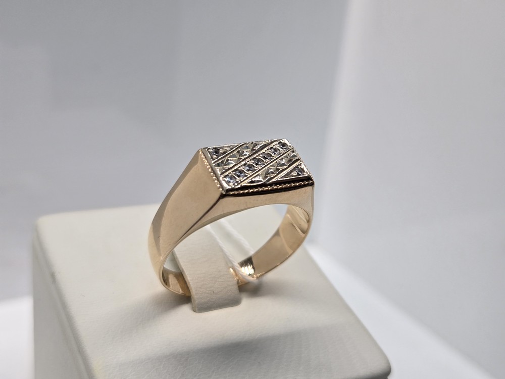 ПЕЧАТКА С КАМНЯМИ (Au 585)