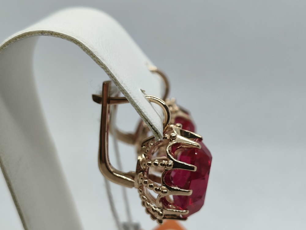 СКМ583 СЕРЬГИ С КАМНЕМ (Au 583)