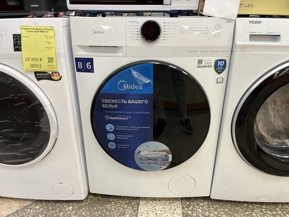 Стиральная машина Midea MF200D80WBS/W-RU