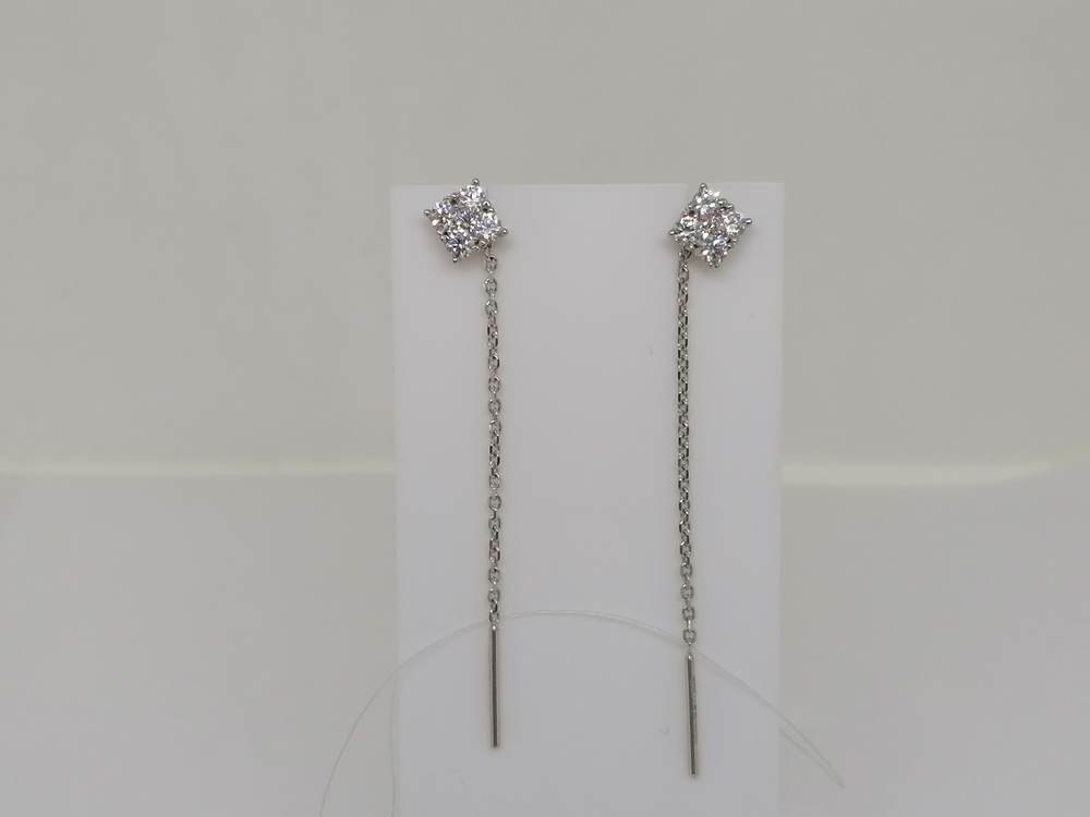 СЕРЬГИ ПРОДЕВКИ с камнями (Au 585)