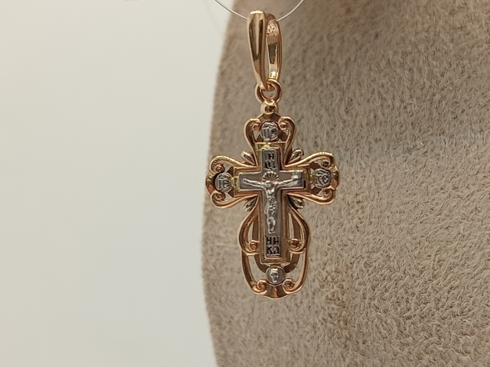 ПОДВЕСКА КРЕСТ без камня (Au 585)