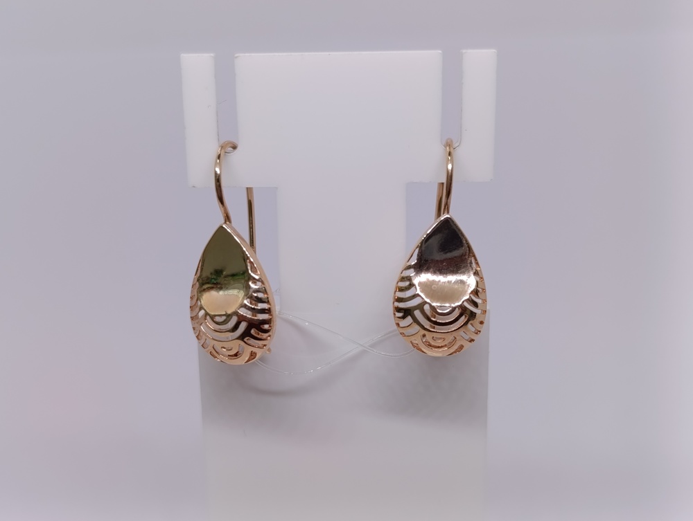 СЕРЬГИ ПЕТЕЛЬКА без камня (Au 585)