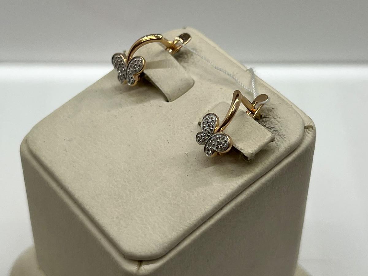 СКМИ585 СЕРЬГИ С КАМНЯМИ (Au 585)