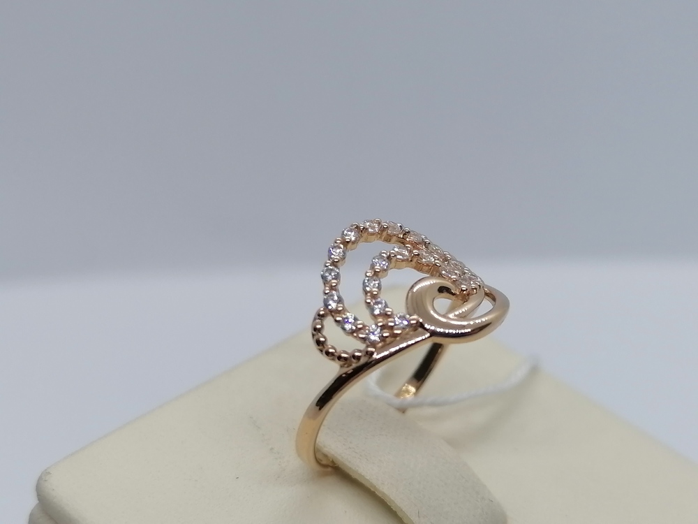 КОЛЬЦО С КАМНЯМИ (Au 585)