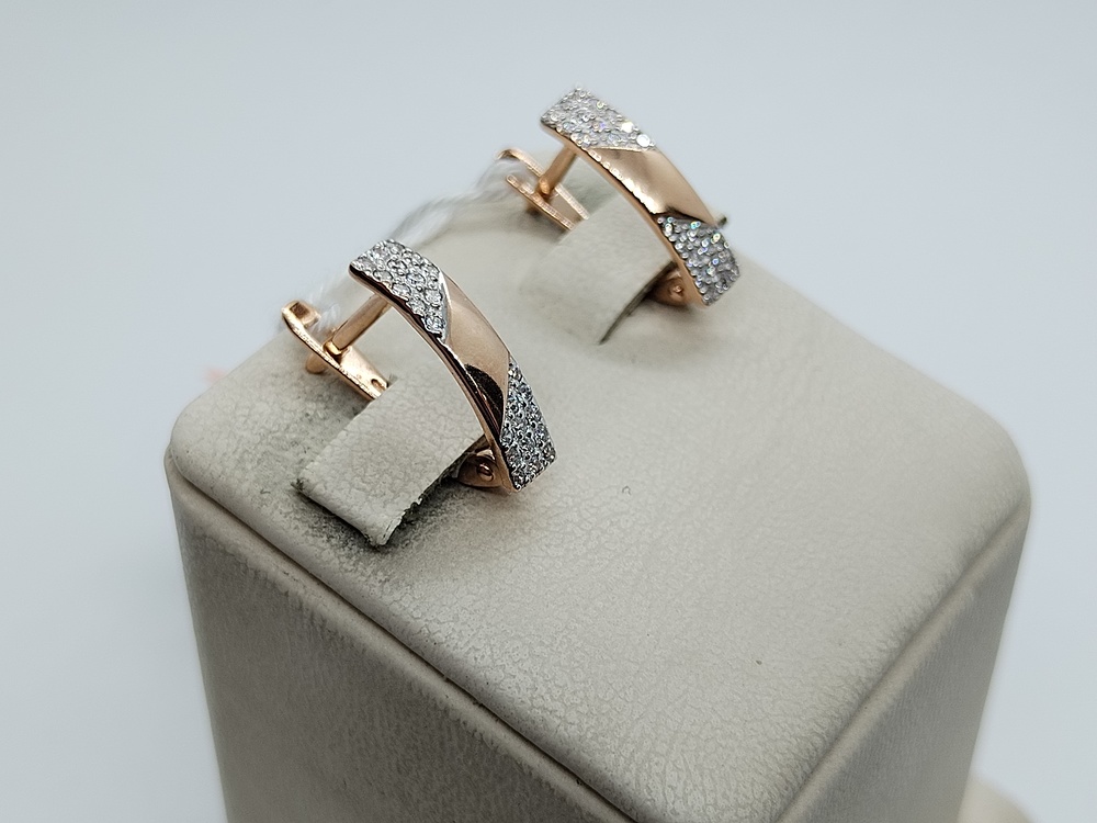 СКМИ585 СЕРЬГИ С КАМНЯМИ (Au 585)