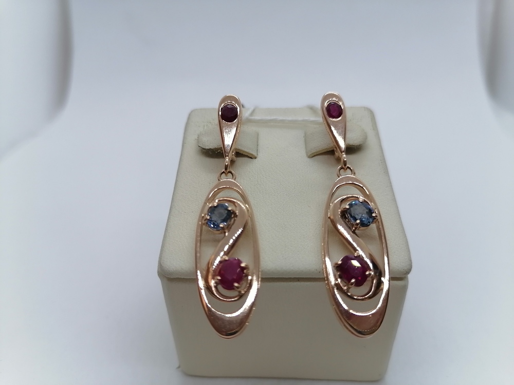 СЕРЬГИ С КАМНЯМИ (Au 585)