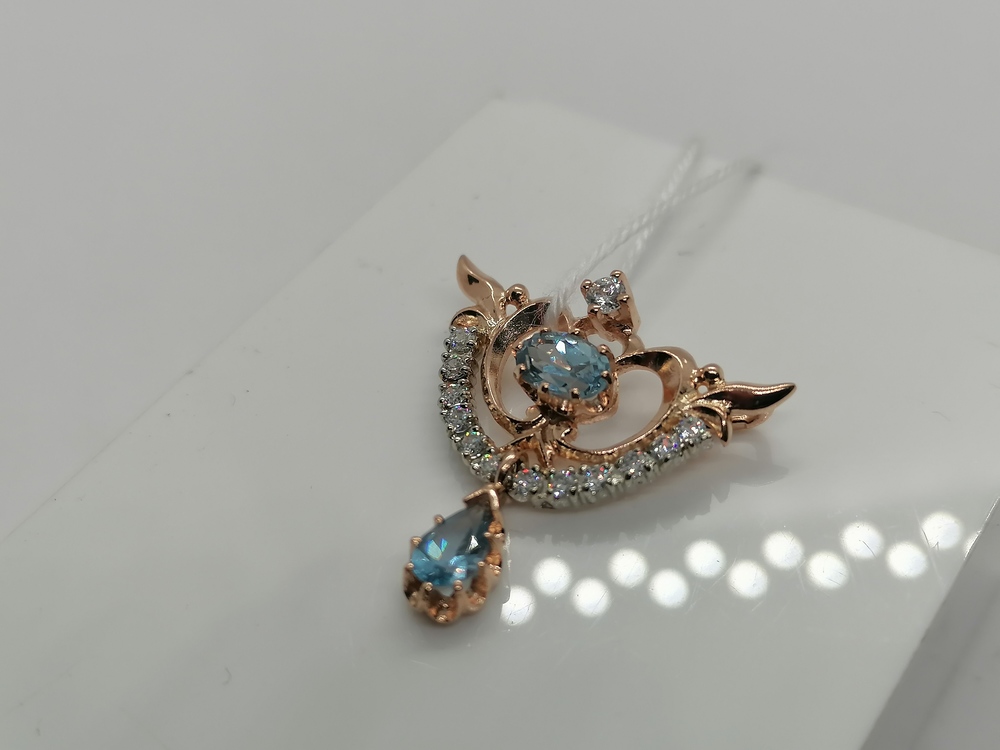 ПОДКМИ585 ПОДВЕСКА С КАМНЯМИ (Au 585)