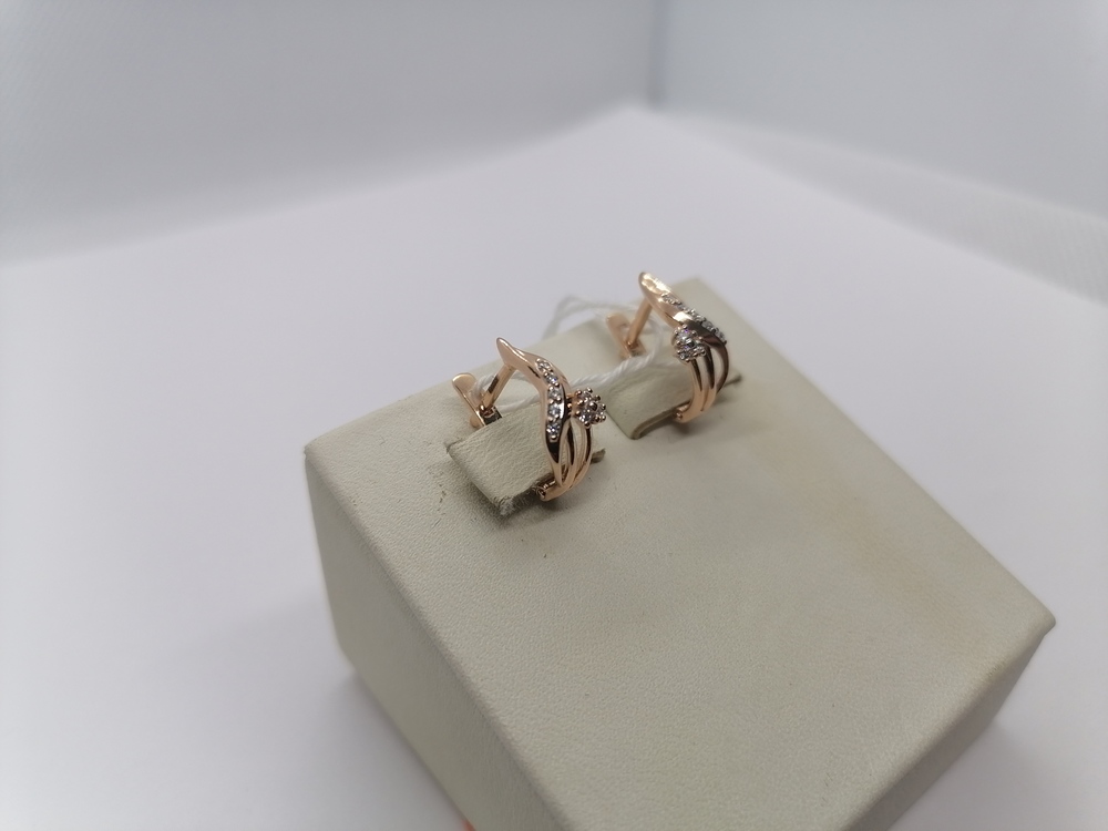 СКМИ585 СЕРЬГИ С КАМНЯМИ (Au 585)