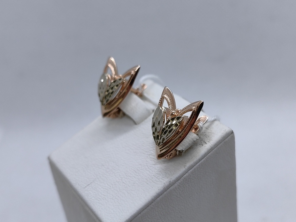 СБКМ585 СЕРЬГИ БЕЗ КАМНЯ (Au 585)