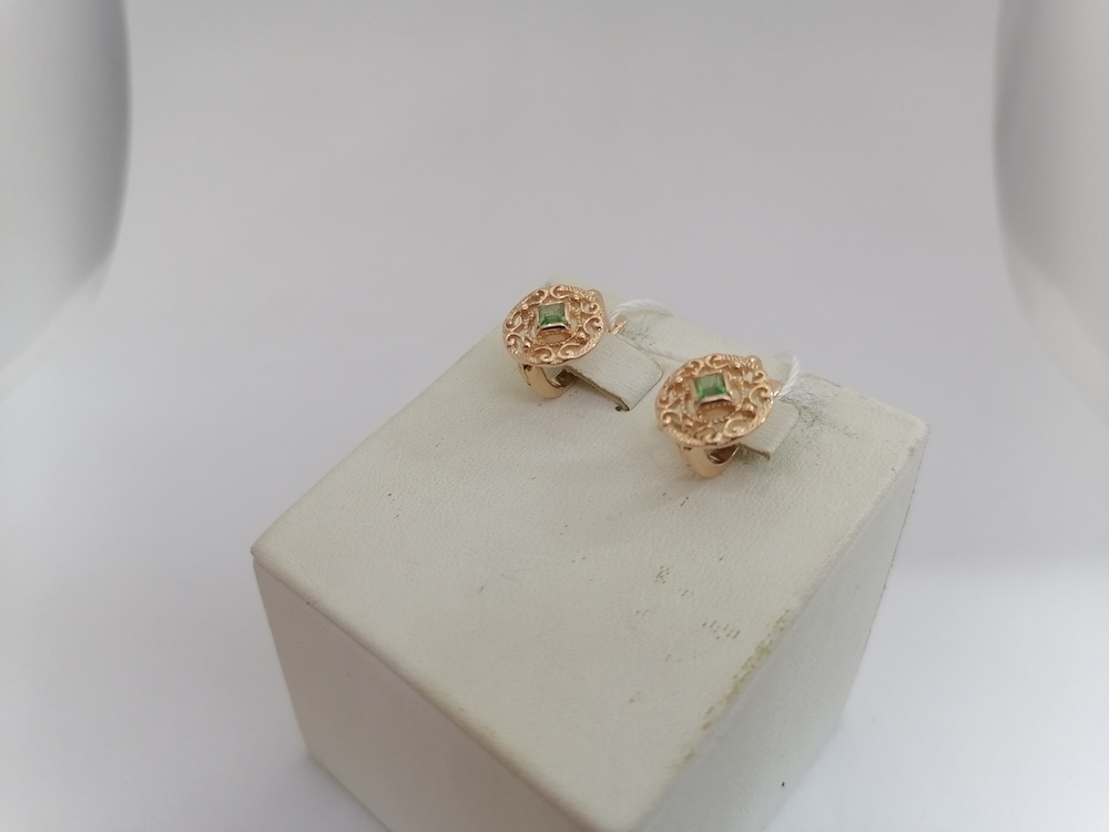 СЕРЬГИ С КАМНЕМ (Au 585)