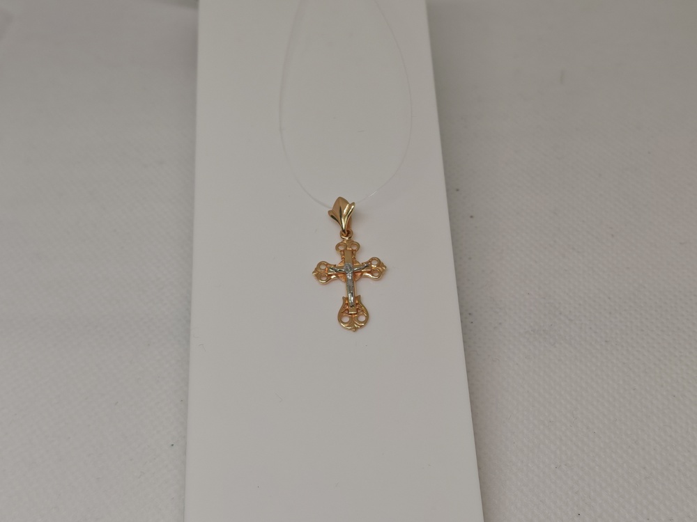 ПОДВЕСКА КРЕСТ без камня (Au 585)