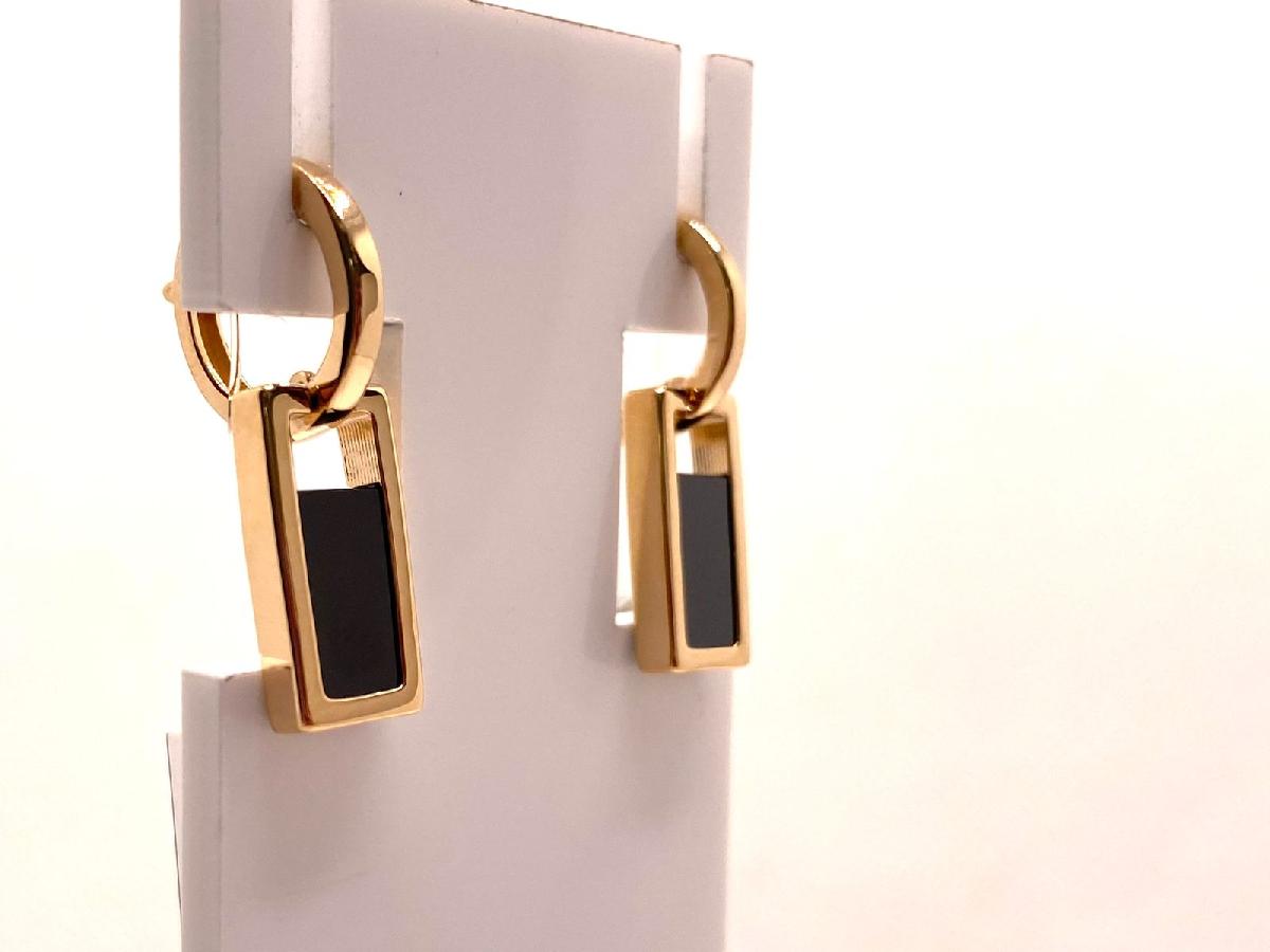 СЕРЬГИ С КАМНЕМ (Au 585)