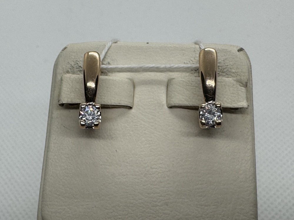 СЕРЬГИ С КАМНЕМ (Au 585)