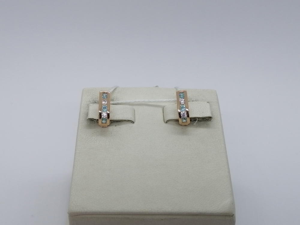 СКМИ585 СЕРЬГИ С КАМНЯМИ (Au 585)