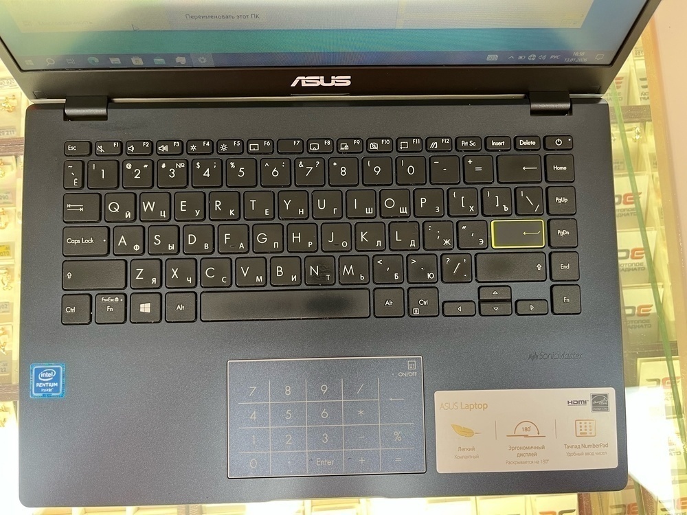 Ноутбук ASUS /; Silver N5030, Intel UHD Graphics 605, 4 Гб, 120 Гб, Нет