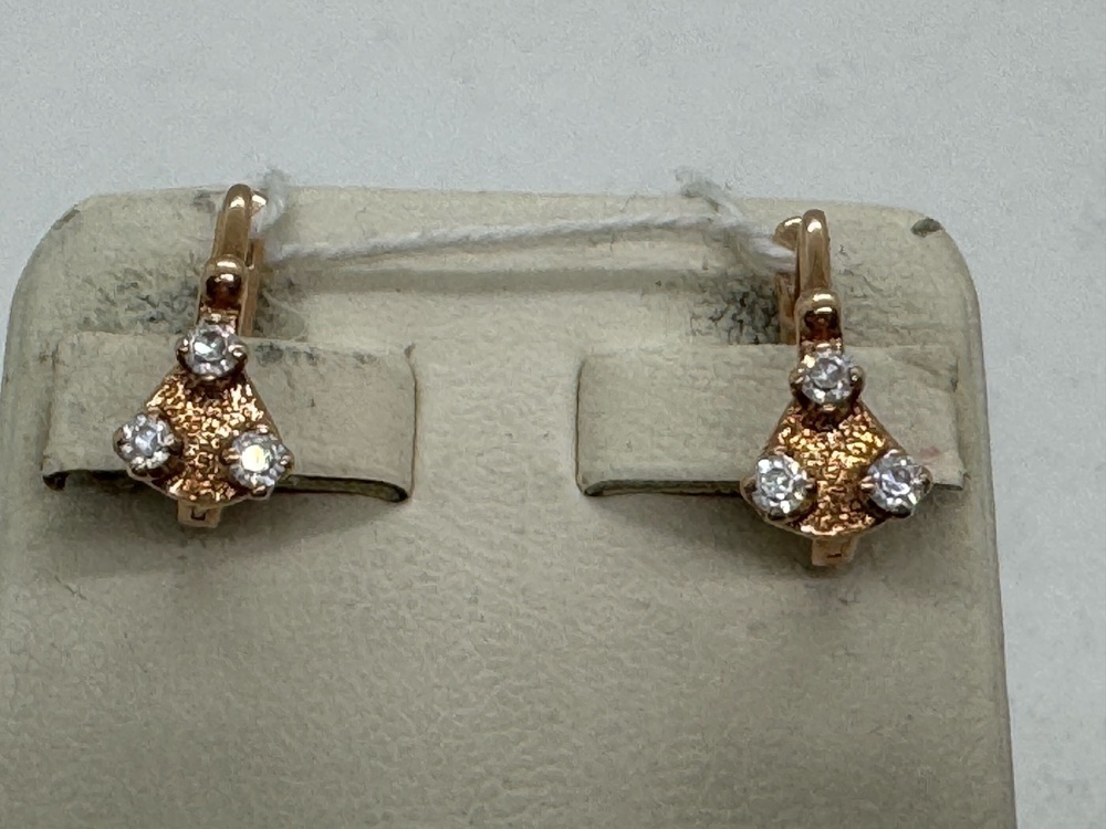 СКМИ583 СЕРЬГИ С КАМНЯМИ (Au 583)