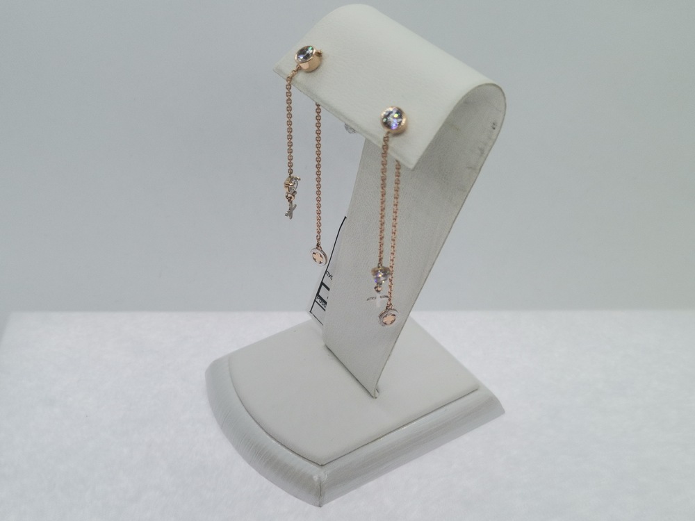 831933 СЕРЬГИ ПУСЕТЫ с камнями (Au 585)