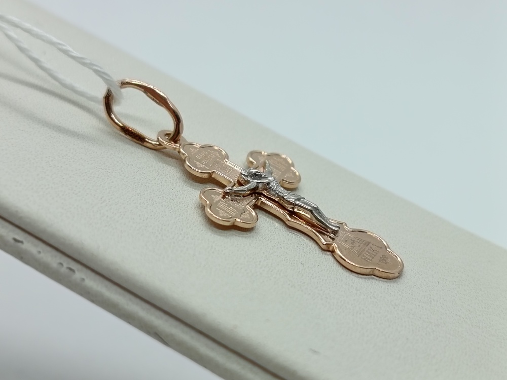 ПОДВЕСКА КРЕСТ БЕЗ КАМНЯ (Au 585)