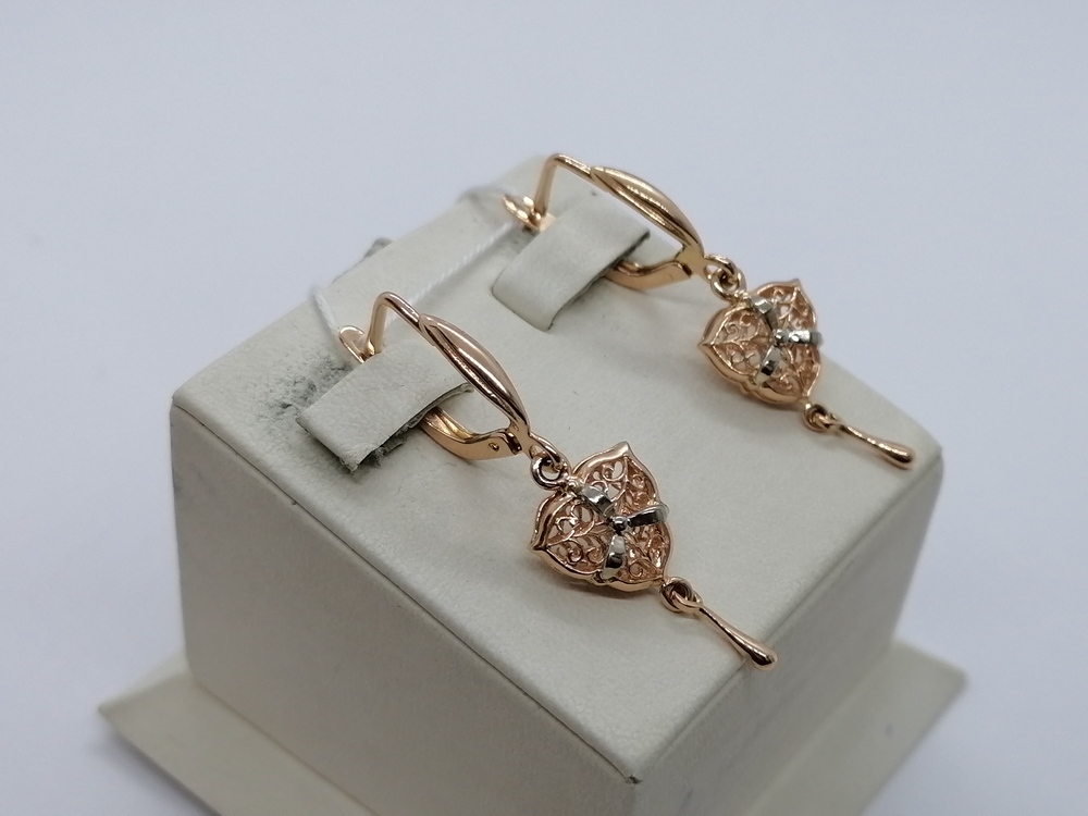 СБКМ585 СЕРЬГИ БЕЗ КАМНЯ (Au 585)