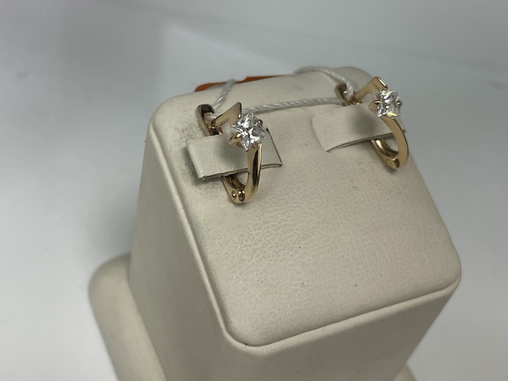 СЕРЬГИ С КАМНЕМ (Au 585)