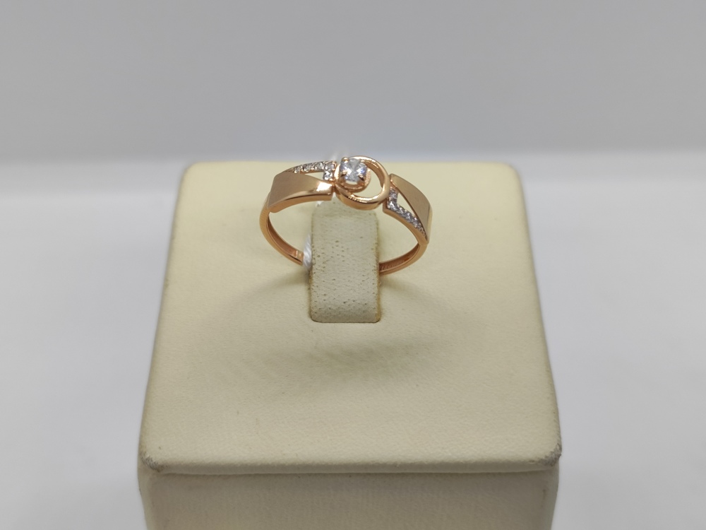 КОЛЬЦО С КАМНЯМИ (Au 585)