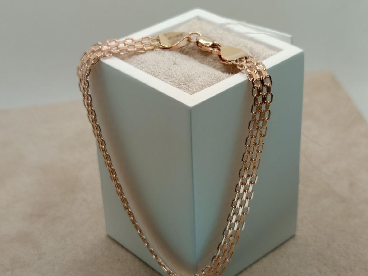 БРАСЛЕТ ПОЛНОВЕСНЫЙ Бисмарк машинный (Au 585)