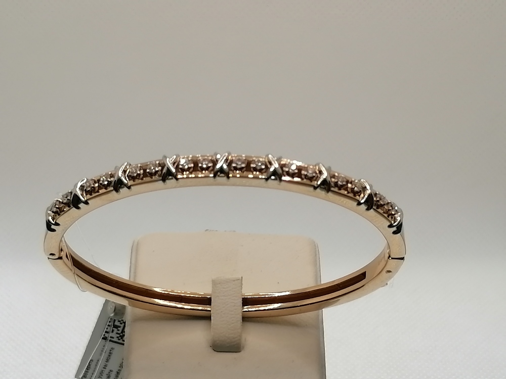 БРАСЛЕТ ЖЕСТКИЙ с камнями (Au 585)