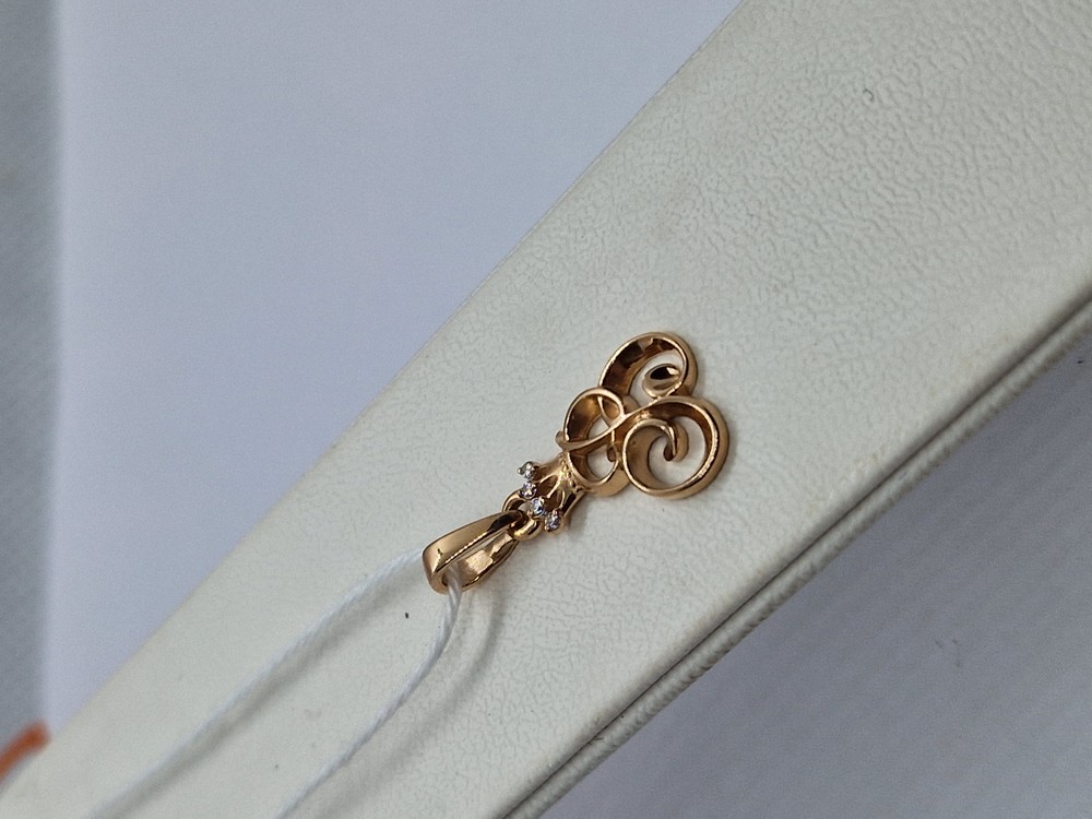 ПОДВЕСКА БУКВА В Au 585